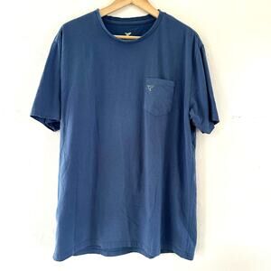 Birddogs‎ Pocket T Shirt Crewneck Short Sleeve Bird Logo Blue Size XLarge